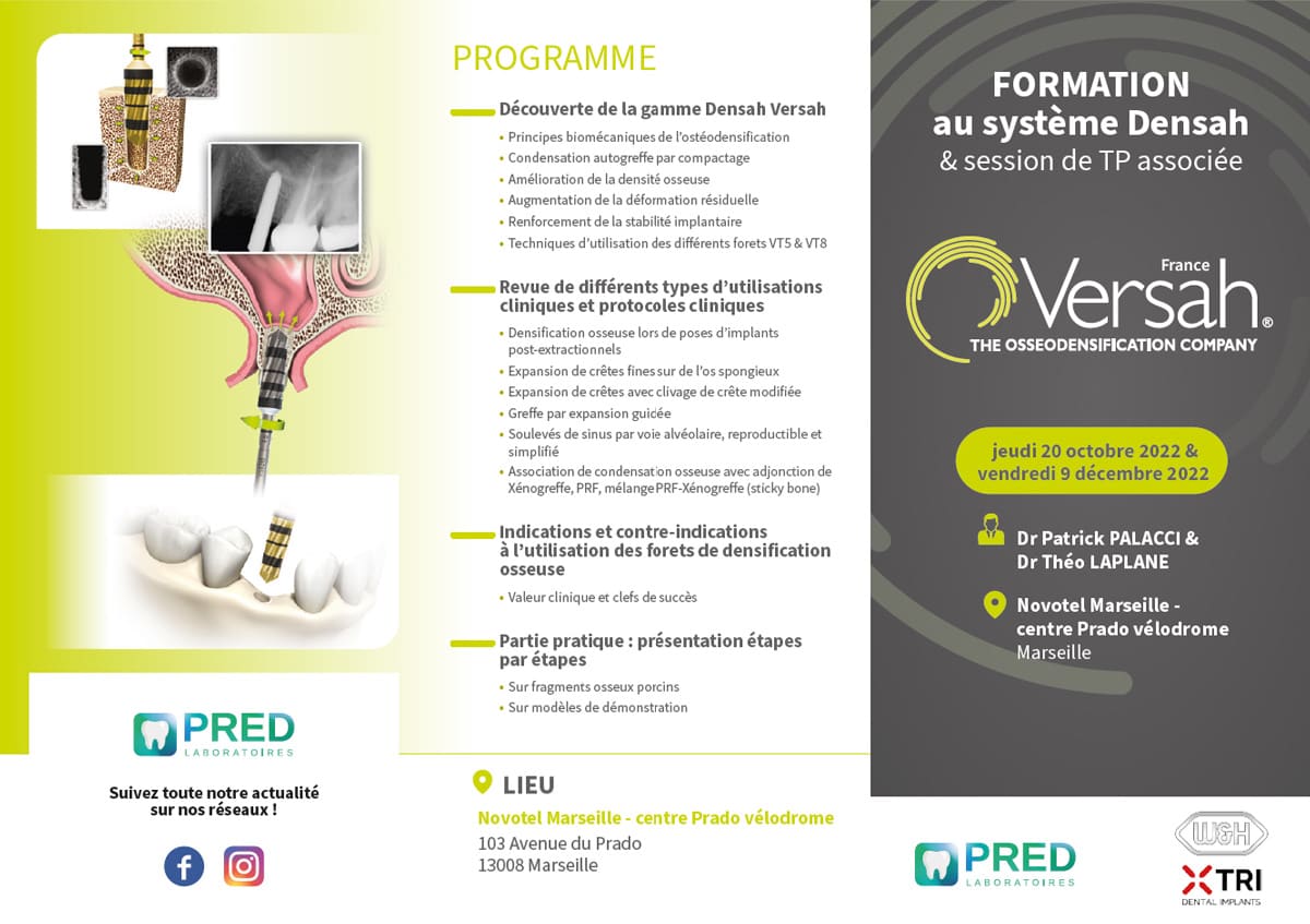 Formation en implantologie au système Versah-Densah avec le Docteur Patrick Palacci et le Docteur Théo Laplane