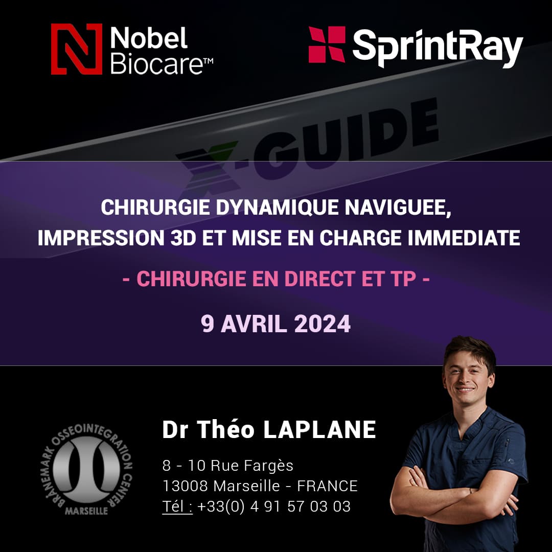 Formation 2024 :Dr Théo Laplane – CHIRURGIE DYNAMIQUE NAVIGUÉE, IMPRESSION 3D ET MISE EN CHARGE IMMÉDIATE